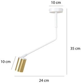 Biała loftowa lampa sufitowa - D058 Bivo 3X