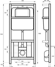 Zestaw podtynkowy WC Stelaż IPPO z miską wiszącą WC DECOS MINI SLIM  rimless z deską wolnoopadającą
