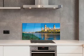 Panel Szklany Majestatyczna Katedra nad Rzeką