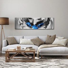 Obraz portretu kobiety z kamieniami (170x50 cm)
