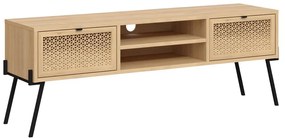 Szafka pod TV w dekorze dębu 140x51 cm Ecrin – Marckeric