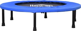 HOMCOM Trampolina Fitness Ø91 cm Mini z Antypoślizgowymi Stopami Obciążenie do 100kg Ø91 x 22,5H cm Czarny+Niebieski