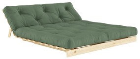 Zielona rozkładana sofa 160 cm Roots – Karup Design