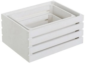 Białe pojemniki zestaw 3 szt. 31x23x15 cm – Casa Selección