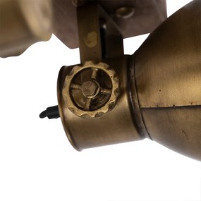 Plafon brązowy 2-światła z drewnem - Mangoes