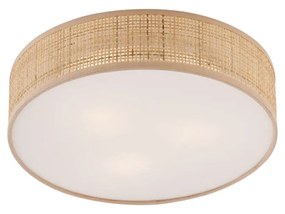 Orientalna lampa sufitowa z rattanu 38 cm - TrammyKolonialny Oswietlenie wewnetrzne