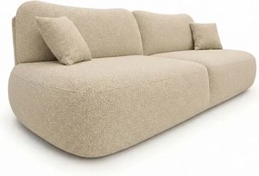 Sofa AVERIO Rozkładana Dwuosobowa Beżowa Boucle Nowoczesna