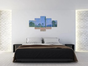 Obraz - Claude Monet, Poppy Field (Giverny), reprodukcje (125x70 cm)