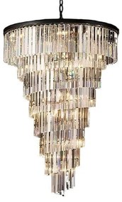 Quartz Spiral wysokość 135cm - duży żyrandol kryształowy spiralny do antresoli