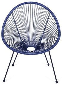 Niebieski metalowy/plastikowy fotel ogrodowy Avocado Comfort – Bonami Selection