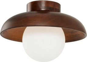 Brązowa lampa sufitowa ze szklanym kloszem ø 24 cm Elsa – Opviq lights