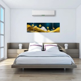 Obraz - Jeleń w krajobrazie (170x50 cm)