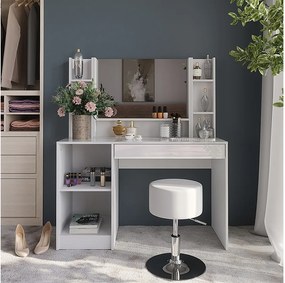 Stół toaletowy biały/biały wysoki połysk 119.8x50.1x76 sherry