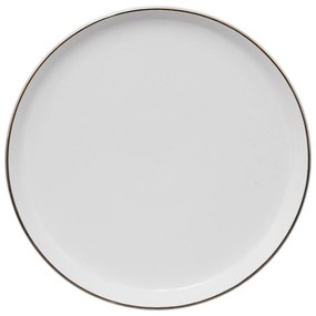 Talerze deserowe porcelanowe SUBLIMA, złota obwódka, 6 sztuk x Ø 20 cm