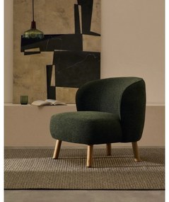 Zielony fotel z tkaniny szenilowej Ulit – Kave Home