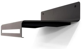 Czarny metalowy wieszak ścienny z półką Sway – Spinder Design
