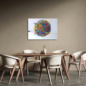 Obraz na szkle - gumki (70x50 cm)