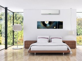 Obraz - Złote kółka (170x50 cm)