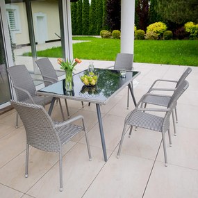 Stół ogrodowy Lupus 150 x 90 x 73 cm szary PATIO