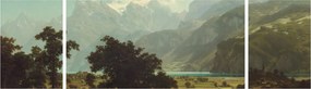 Obraz - Albert Bierstadt, Lake Lucerne, reprodukcje (170x50 cm)