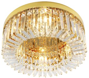 LAMPA KRYSZTAŁOWA PLAFON APP1728-6C 50 cm ZŁOTA