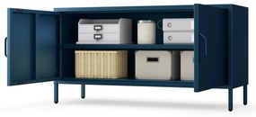 Szafka RTV metalowa na nóżkach granatowa Modern ROSA, 1150 x 595 x 400 mm