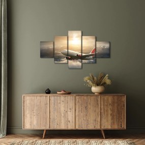 Obraz - Samolot w chmurach (125x70 cm)