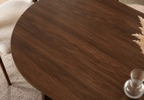 Stół owalny Maxim 190 cm orzech MDF nowoczesny stół do jadalni salonu stabilny design