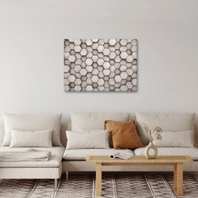 Obraz - Sześciokąty w betonie (70x50 cm)