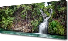 Obraz canvas na ścianę Kaskada Spływająca po Skale