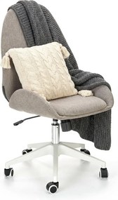 Szary tapicerowany fotel obrotowy K8-S07