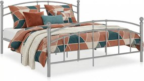 Szare metalowe łóżko małżeńskie 180x200 cm D4-E24