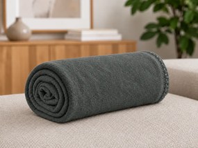 Koc MELVIRA DUO, szaro-zielony z polaru Rozmiar: 150 x 200 cm