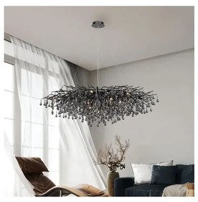 Paul Neuhaus 2031-18 - Żyrandol na linkach ICICLE 15xG9/40W/230V 75x150 cm czarny