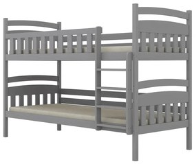 Łóżko piętrowe JULITA 160x80 szare drewniane KOCOT KIDS