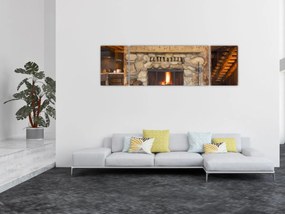Obraz kominka (170x50 cm)