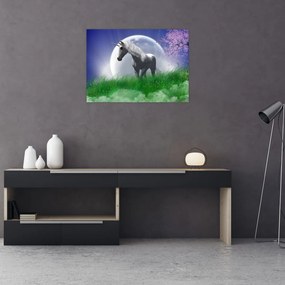 Obraz na szkle jednorożca (70x50 cm)