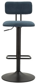 Morsko-czarny hoker z regulowaną wysokością (wysokość siedziska 61 cm) Tina – Mauro Ferretti