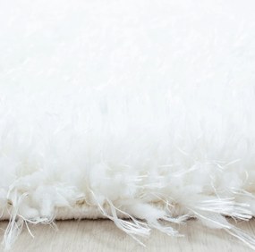 Dywan shaggy poliestrowy Brilliant Biały 140 cm x 200 cm