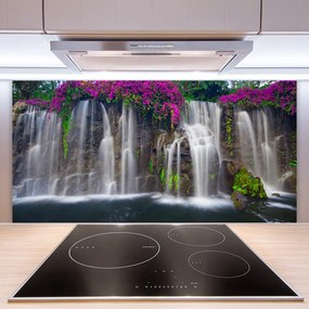 Panel Szklany do Kuchni Potężny Wodospad Górski