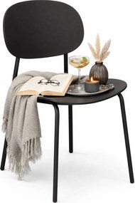 Czarne minimalistyczne krzesło T7-N53