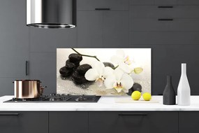 Szkło Ozdobne do Kuchni Egzotyczny Biały Storczyk