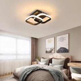 Plafon lampa LED sufitowa kwadrat metalowa AT65-2SL-Black