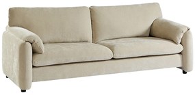 Kanapa  3-osobowa  z beżowej tkaniny OPRALIO