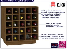 Klasyczna szafka na wino miodowy brąz - Holm