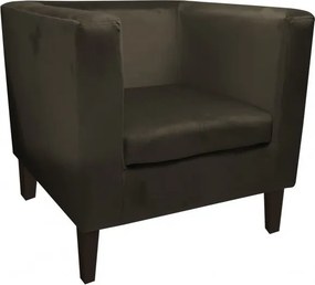 Fotel Monaco tkanina Welur : Kolor nogi - Venge, Kolor tkaniny - VELVET - MG05, Wysokość nogi - 20 cm