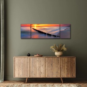 Obraz - Sunset, Baltic Sea, Poland (170x50 cm)