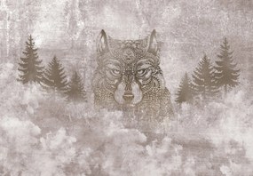 Fototapeta - Wilk z mandali (196x136 cm)