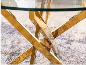 Stół okrągły AGIS 90x90 złoty