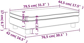 Kremowa sofa dla dziewczynki z podnóżkiem z ekoskóry - Lanco